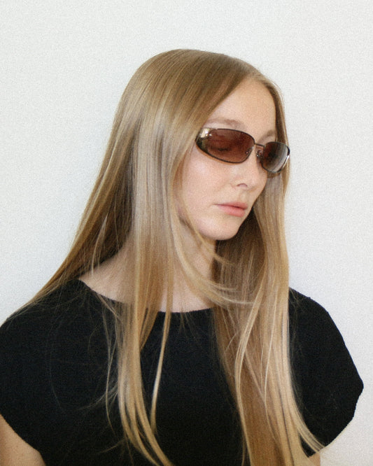 Gucci Brown Metal Sunglasses