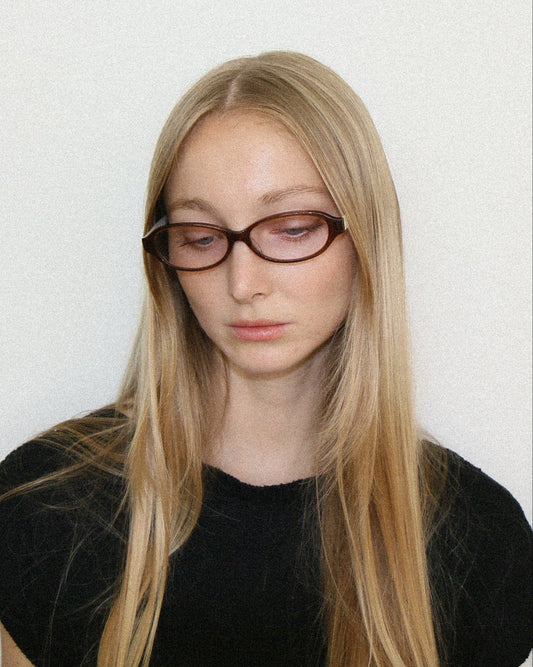 Dior Brown Oval Glasses