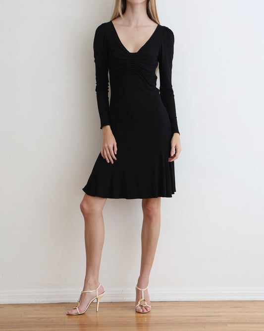 Tom Ford Gucci Black Open Back Dress XS