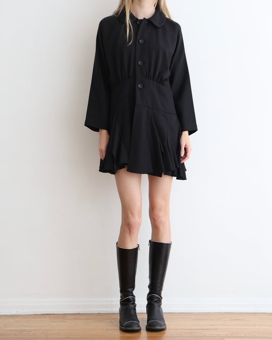 Comme Des Garcon Black Pleated Dress S