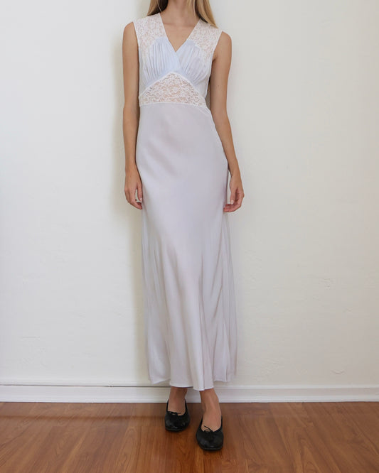 Blue Lace Slip Dress XS
