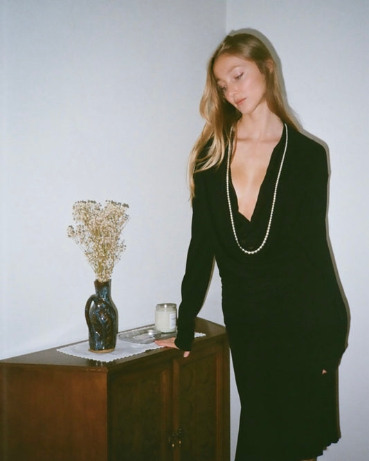 Jean Paul Gaultier Black Pearl Dress M