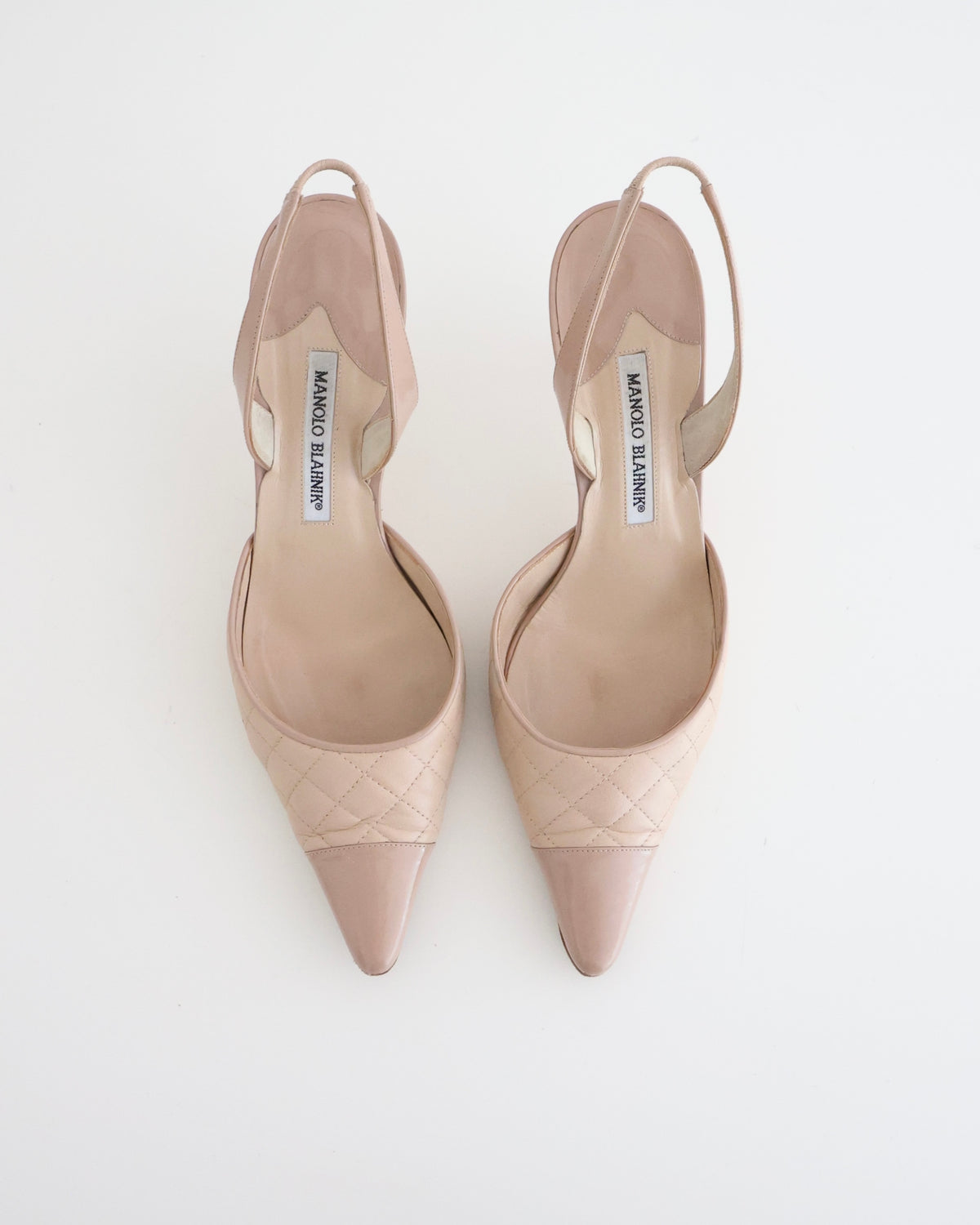 Manolo Blahnik Brown Quilted Heels 40
