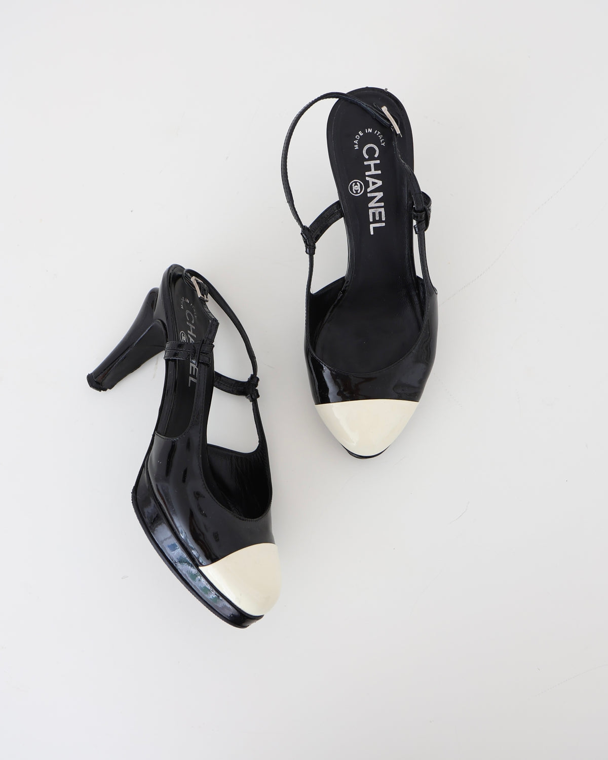 Chanel Black & White Cap Toe Heels 37.5