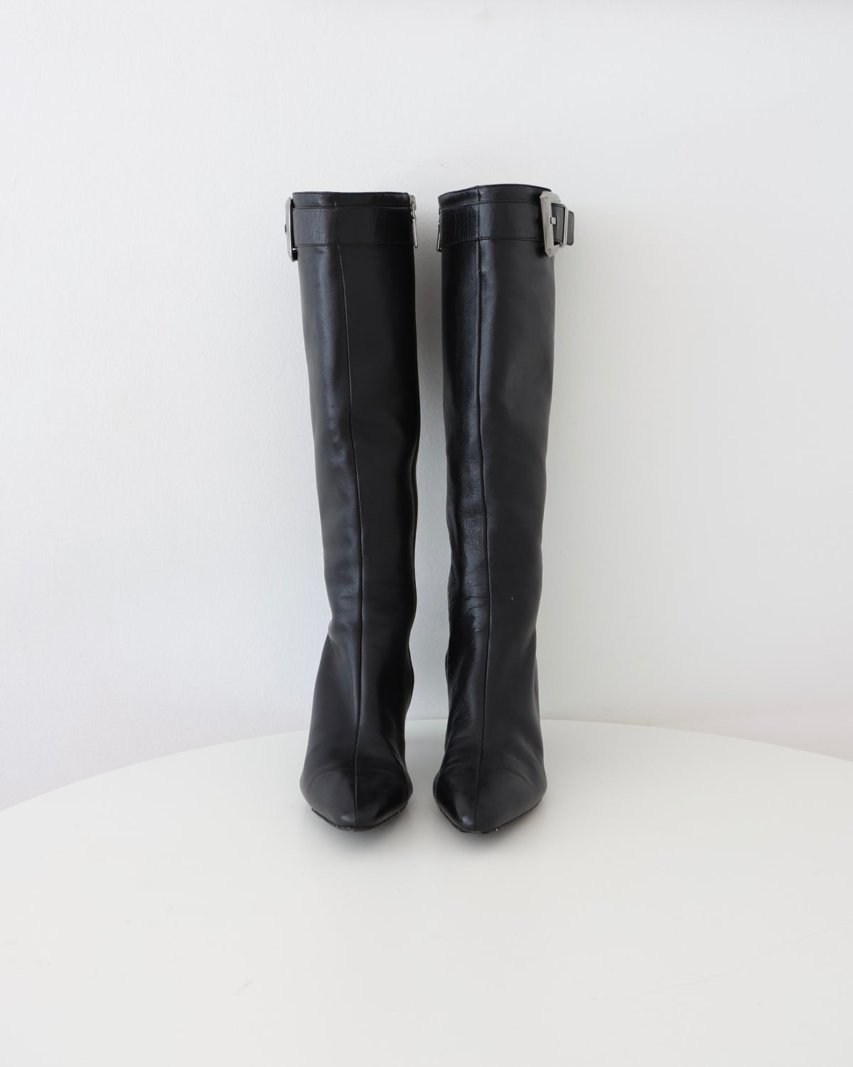 Prada Black Buckle Boots 36.5