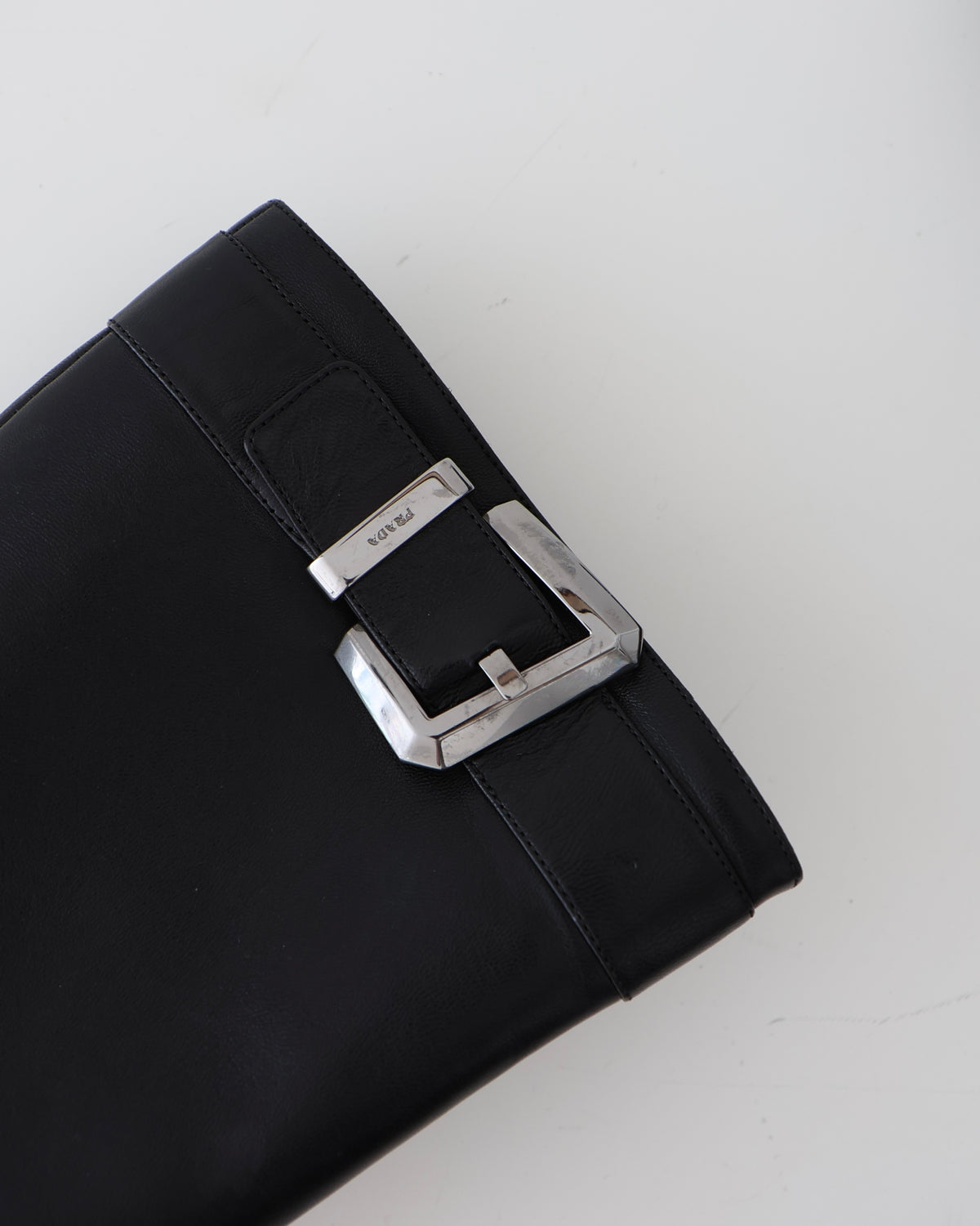 Prada Black Buckle Boots 36.5